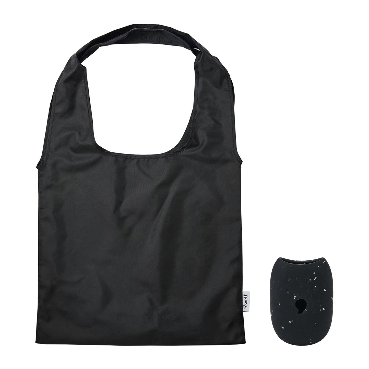 droplet-tote-u7 Swell-Droplet-Tote-Bag-Onyx-Black-Speckled-Front-With-Capsule.jpg