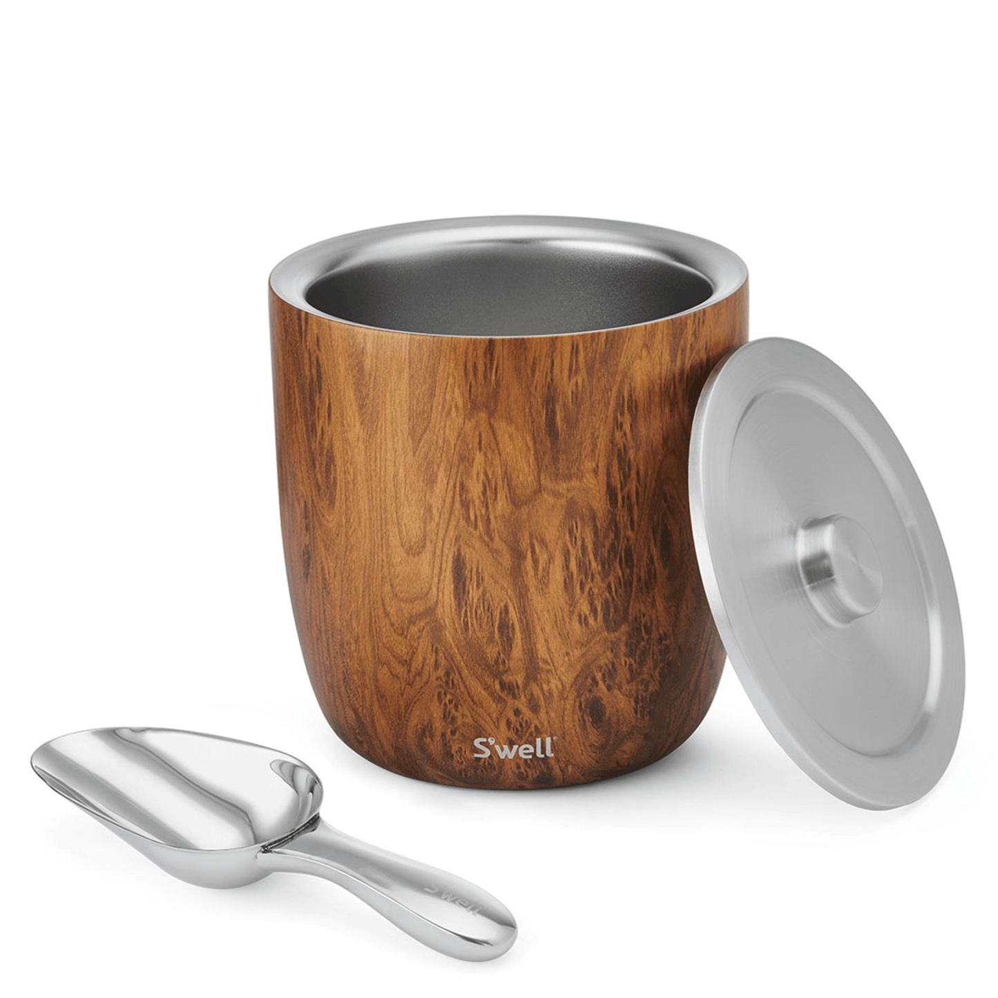 ice-bucket-xl-z7 Swell-Ice-Bucket-XL-100oz-Wood-Print-Teakwood-Angled-Lid-Off.png