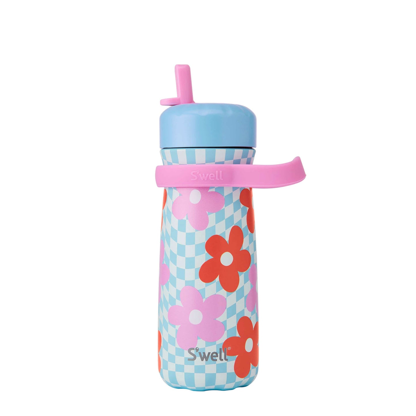 traveler-with-flip-straw-lid-16oz-g9 Swell-Kids-Water-Bottle-Traveler-16oz-Pink-Petal-Front-Lid-Up.jpg